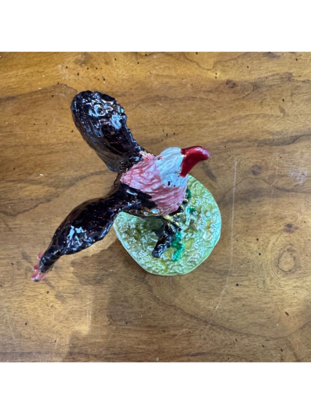 Majesty Release No. 20 Decorative Eagle Trinket Box With Rhinestones & Hinged Li - Picture 8 of 13